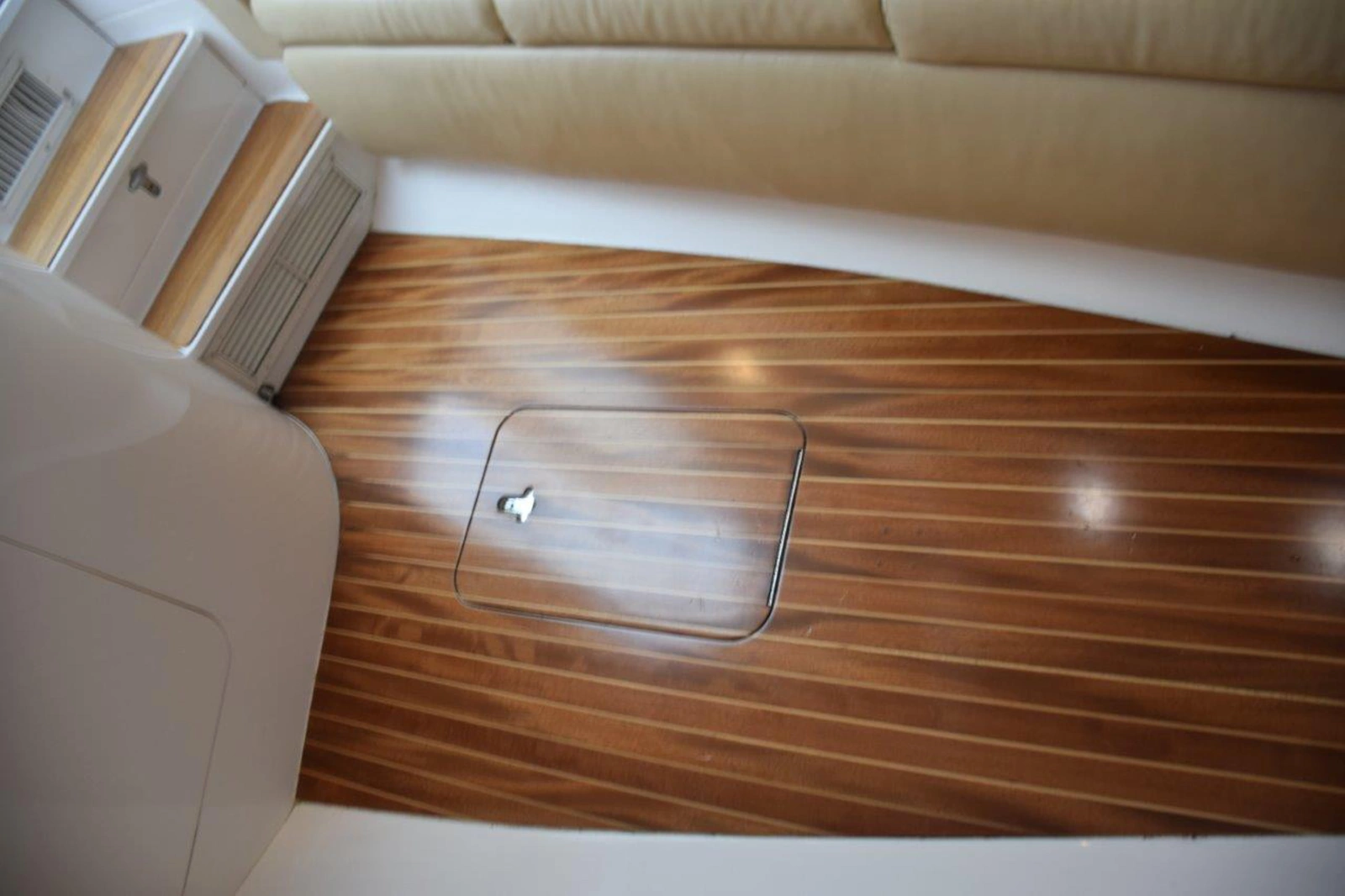 Teak And Holly Sole In Cabin