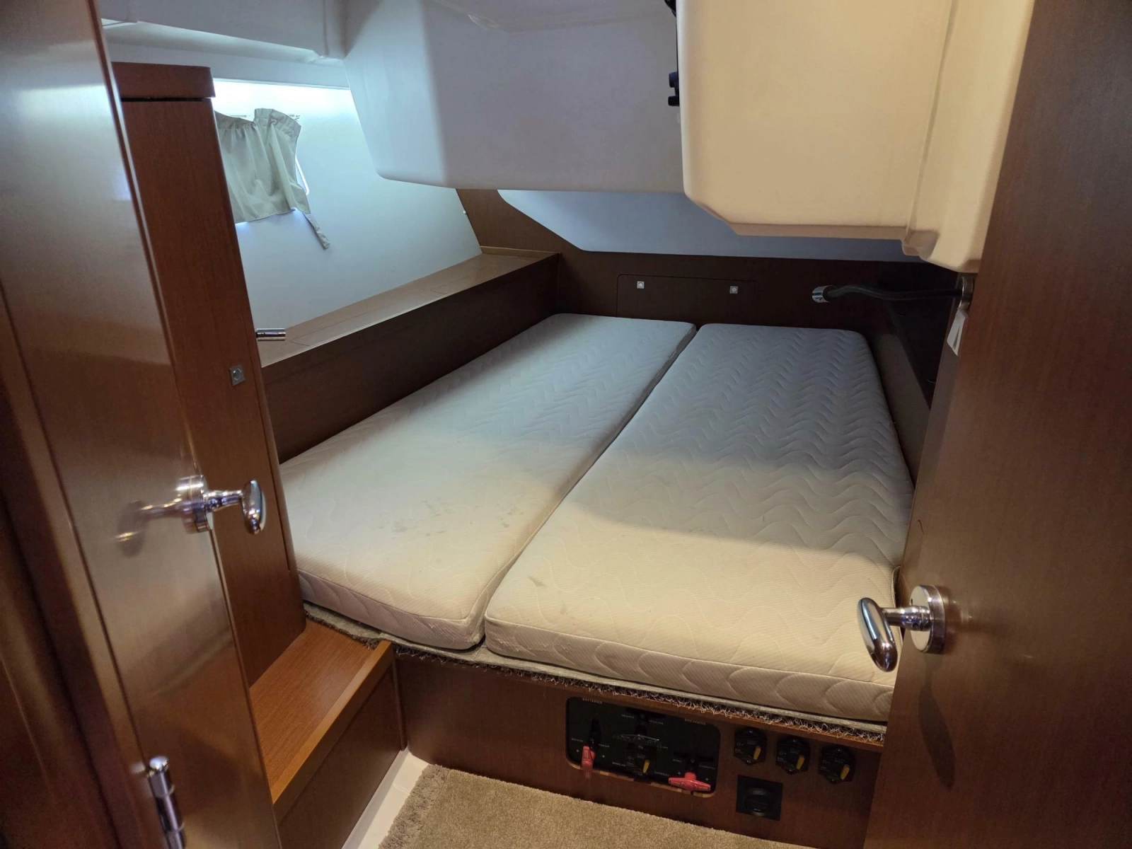 Starboard aft berth with door into guest head