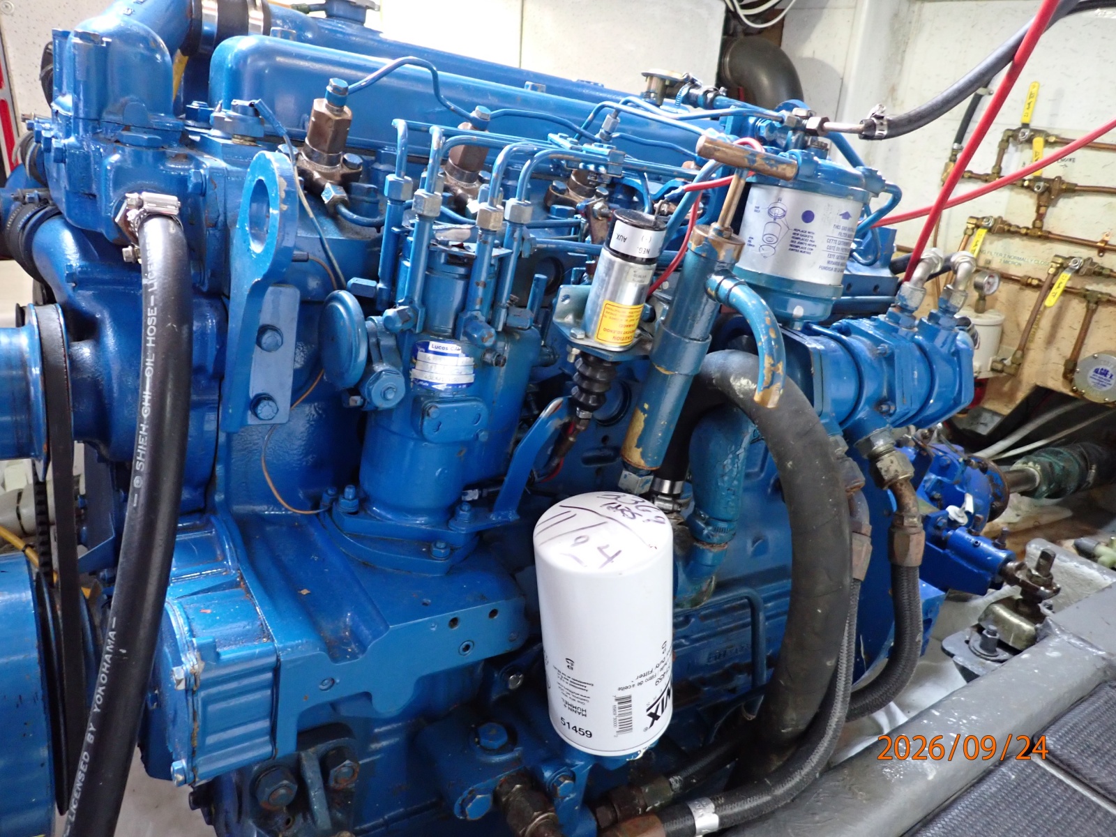 36' Monk main engine