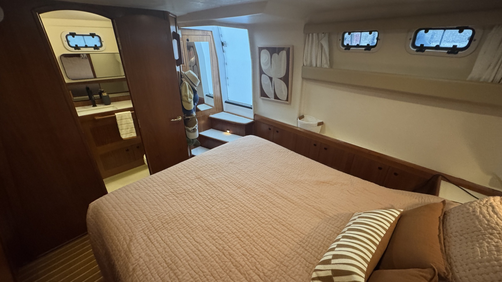 Aft Master Stateroom with Entrance to Sun Deck