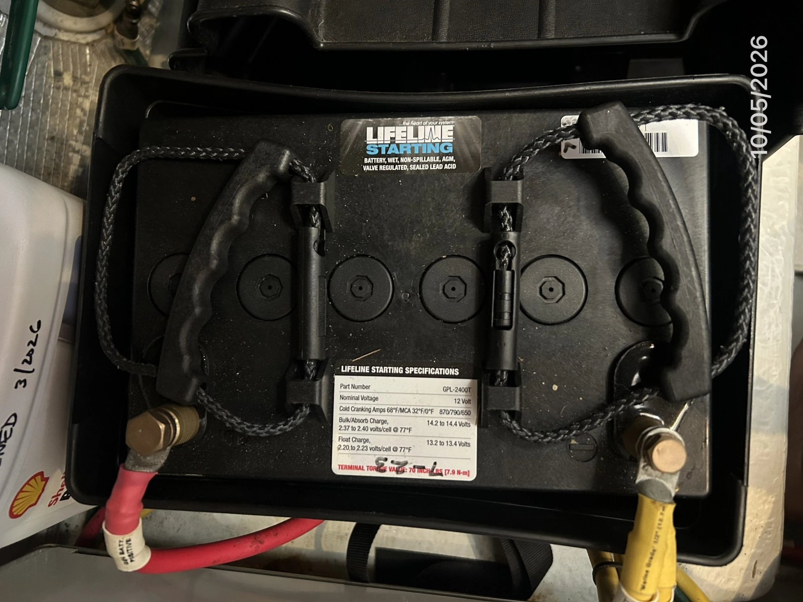 34' Nordic Tugs generator start battery