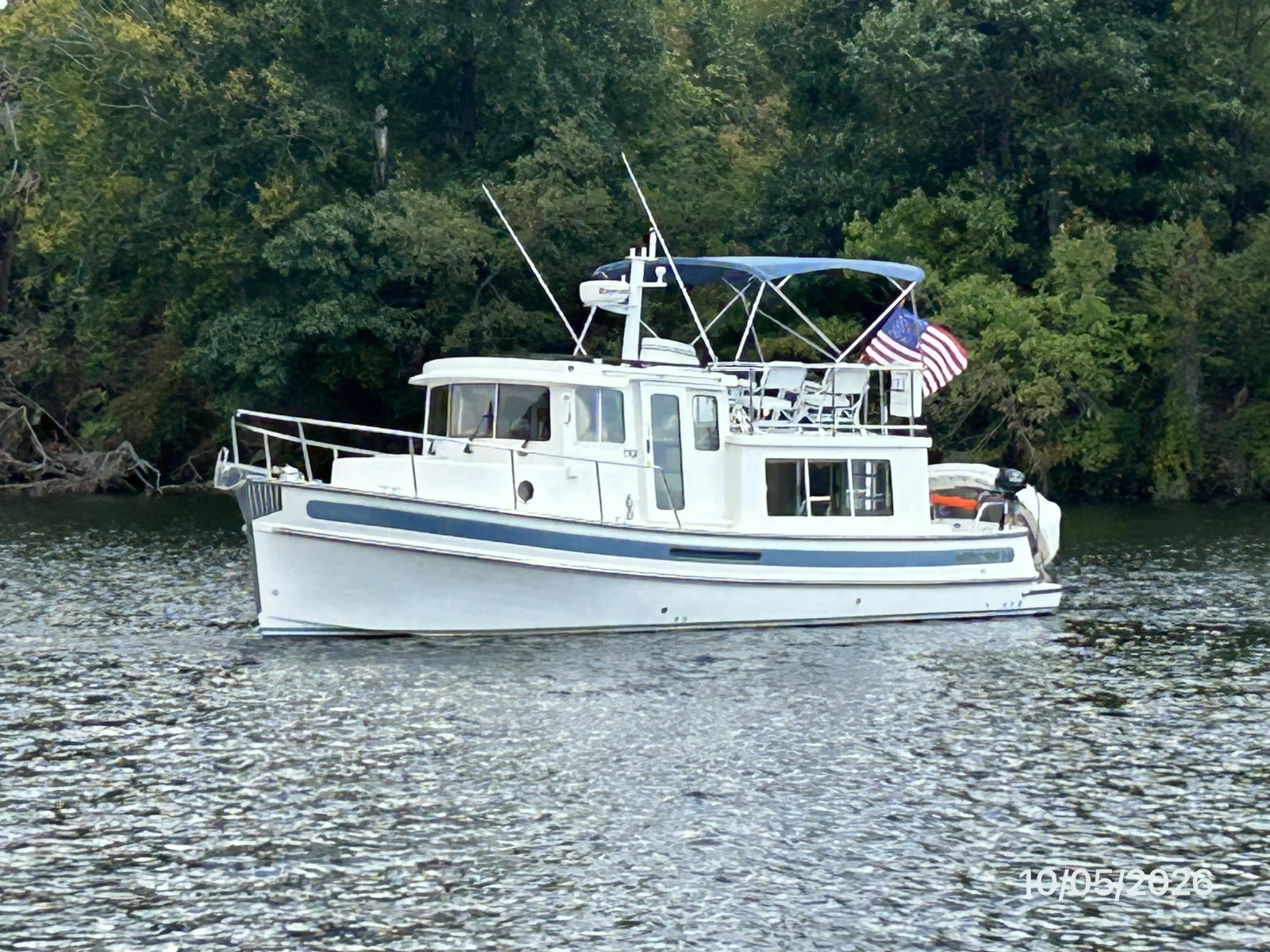 34' Nordic Tugs port forward profile