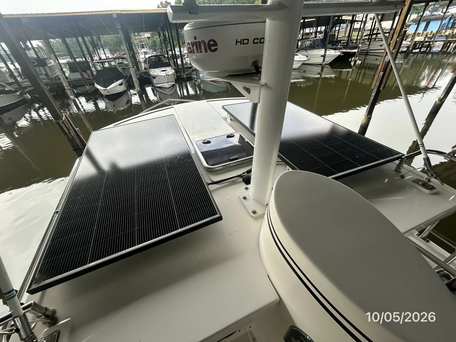 34' Nordic Tugs solar panels