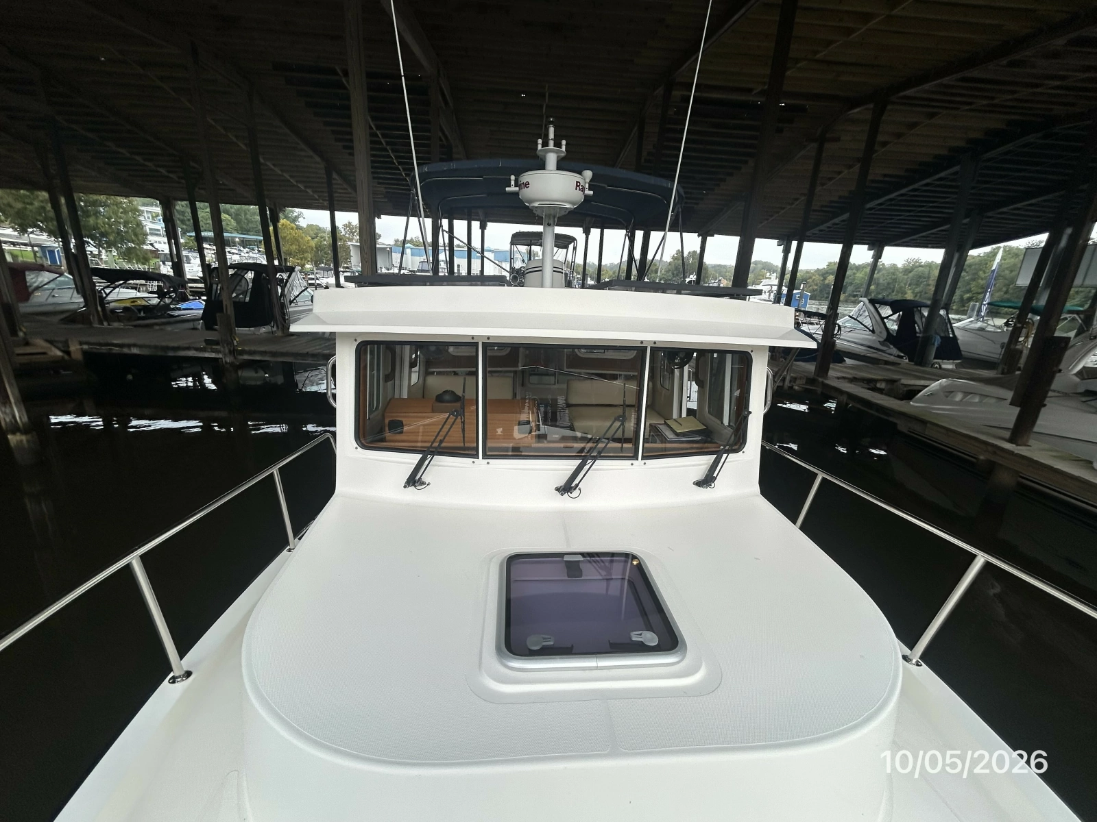34' Nordic Tugs foredeck aft