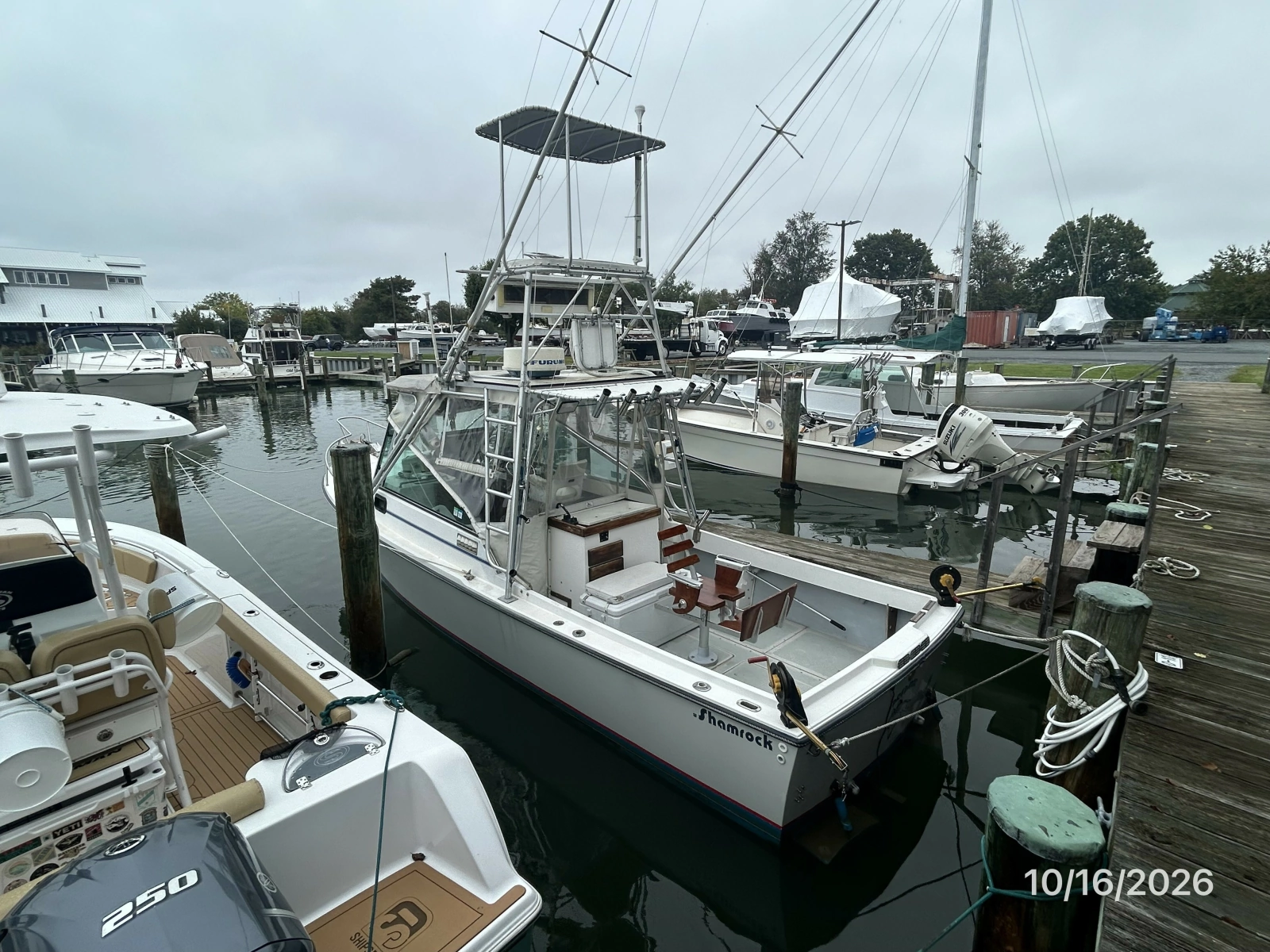 26' Shamrock port aft profile