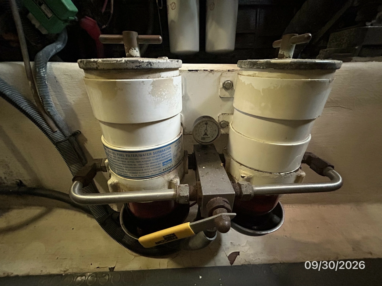 42' Sabre starboard Racor fuel filters