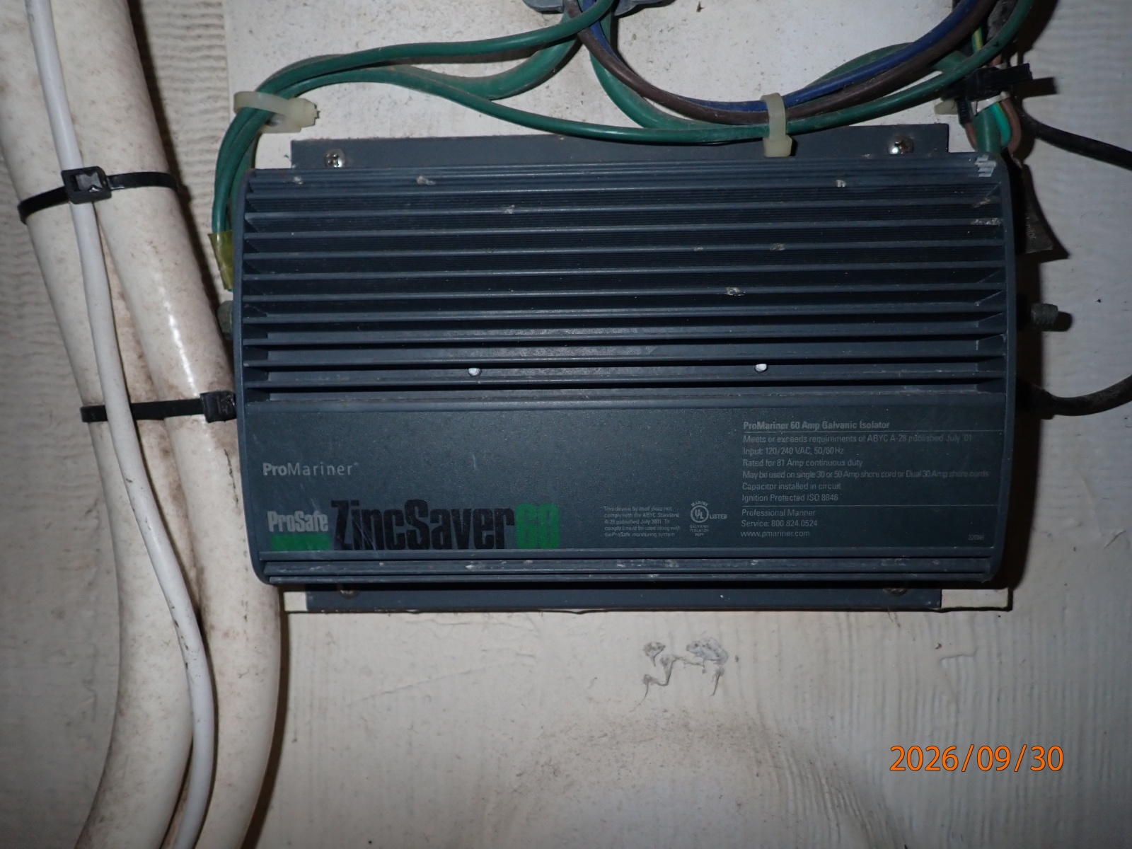 42' Sabre galvanic isolator