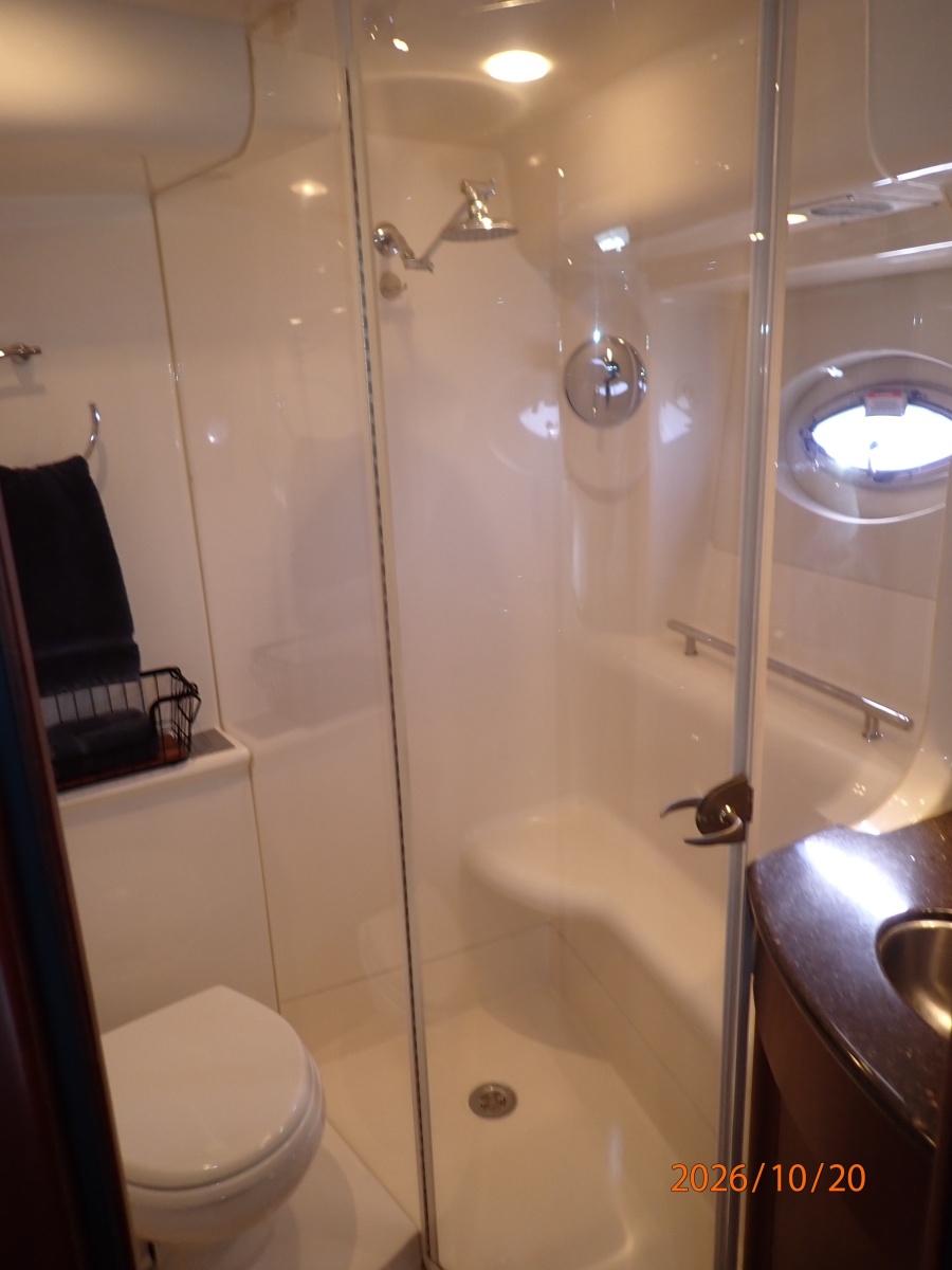 Meridian 441 master stateroom head-shower