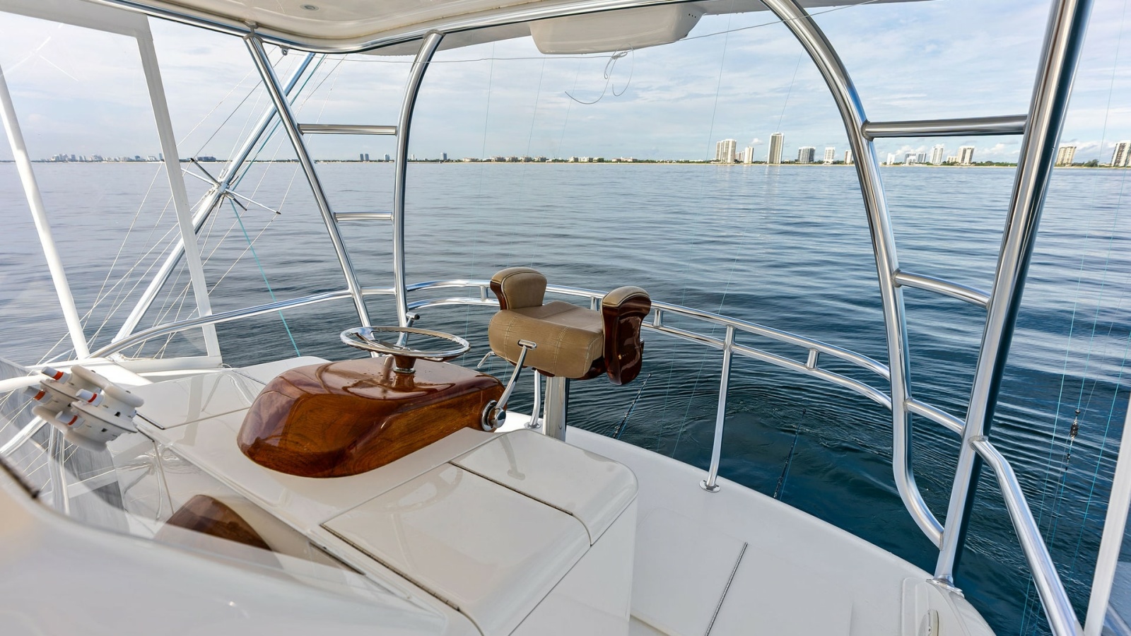 Flybridge Helm with Ocean View
