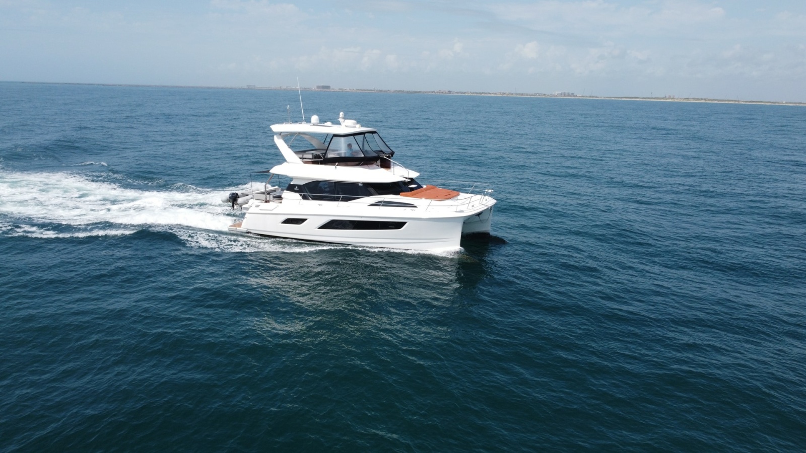 Aquila 44 CAT Cruising Side View