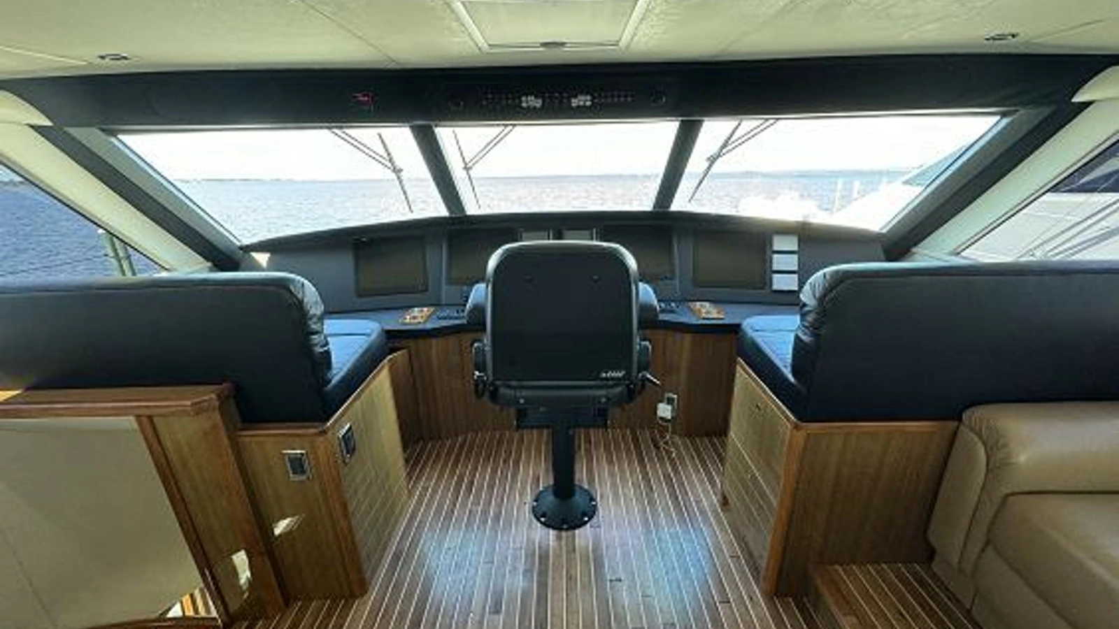 2007 74 Viking 74 Enclosed Bridge Never Settle - Enclosed Flybridge Area