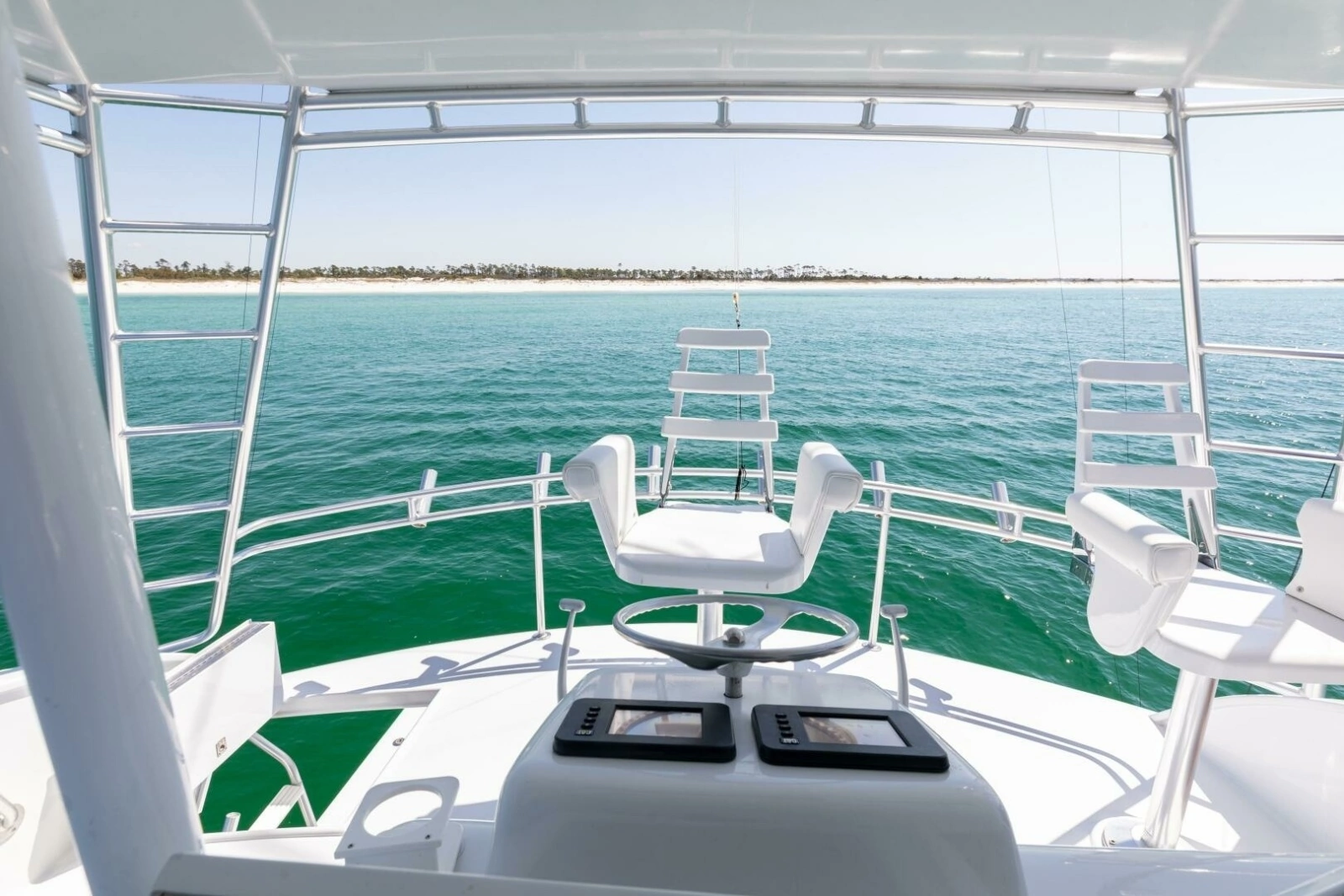 1998 Miller Marine 60' Convertible CAT'N'AROUND-Helm 4