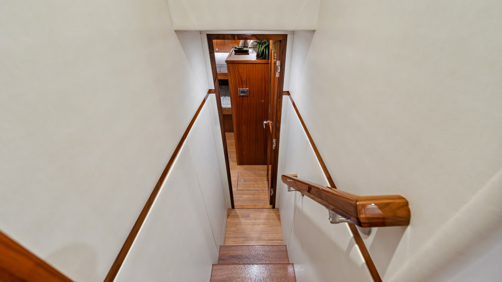 Interior Stairway to Lower Deck