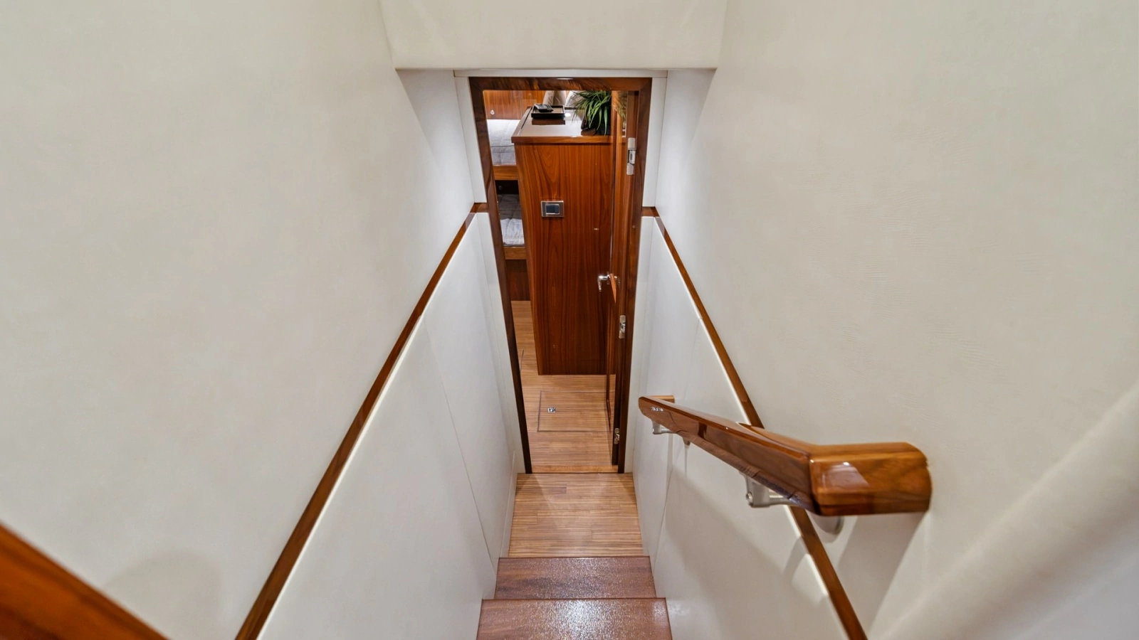 Interior Stairway to Lower Deck
