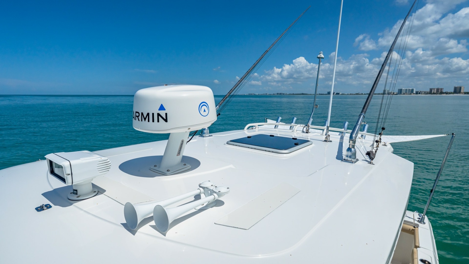 Flybridge with Radar and Antennas