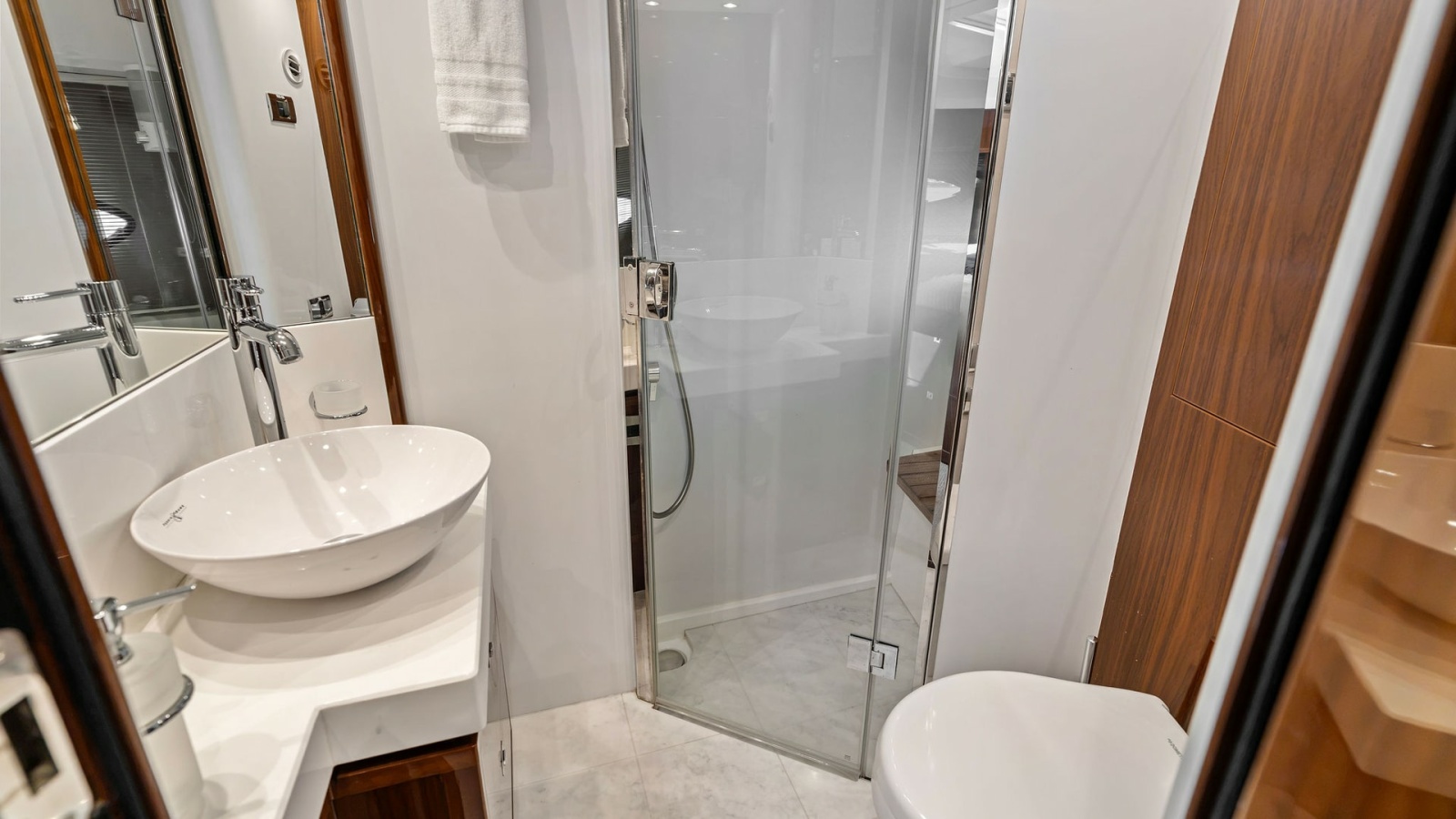 Elegant Onboard Bathroom with Shower