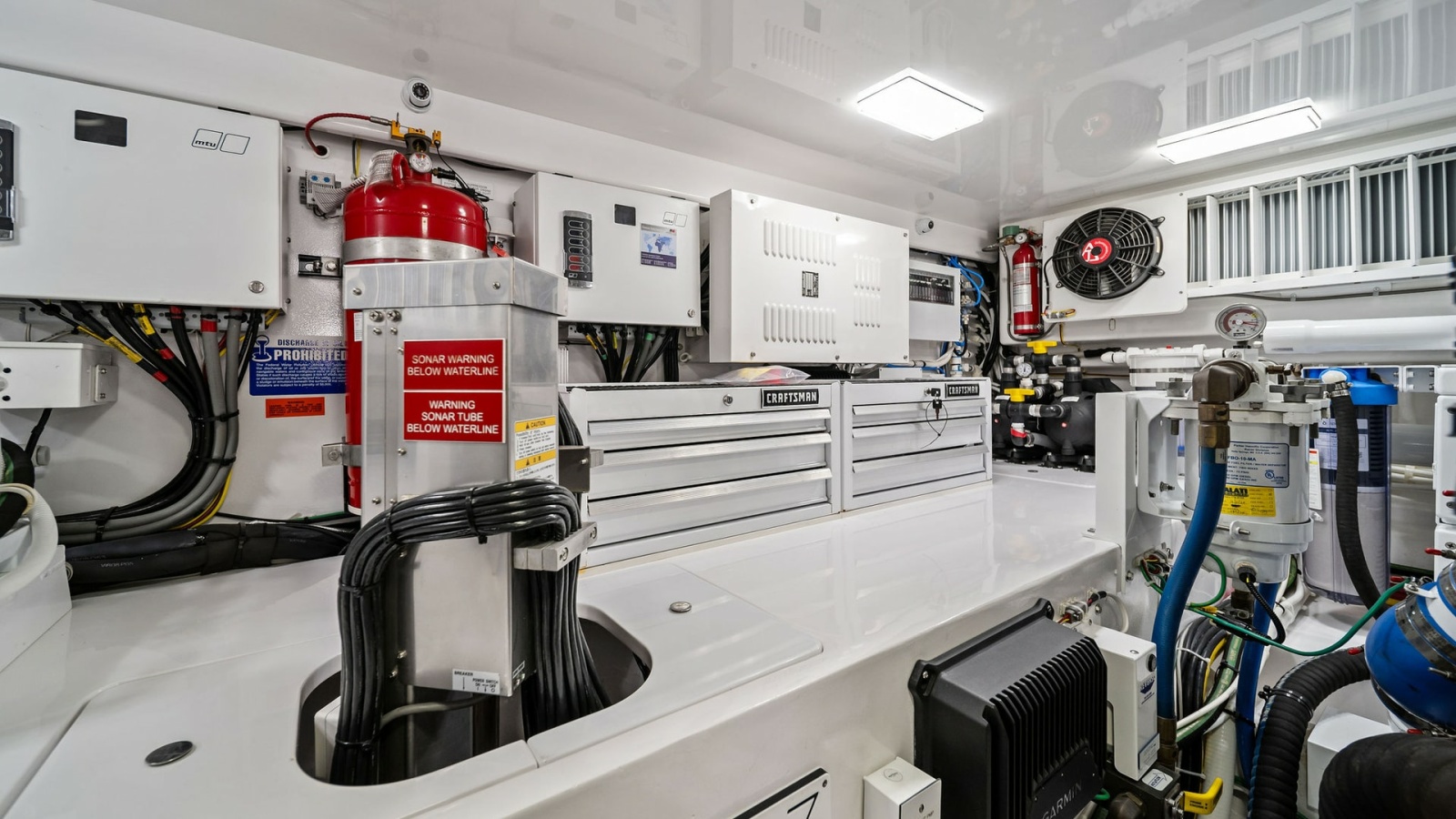 Engine Room with Equipment Storage