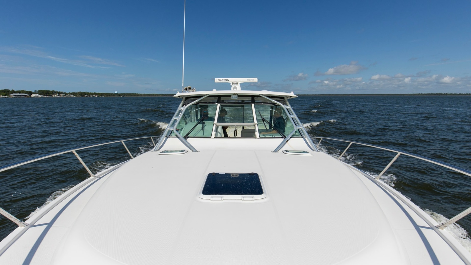 Bow View with Hardtop and Rails