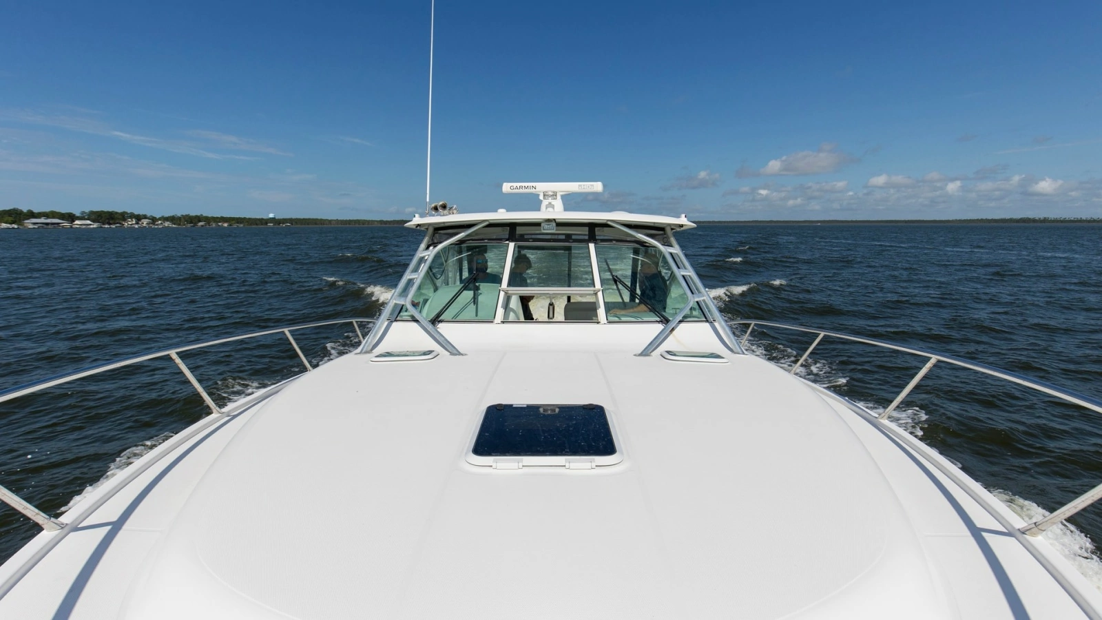 Bow View with Hardtop and Rails