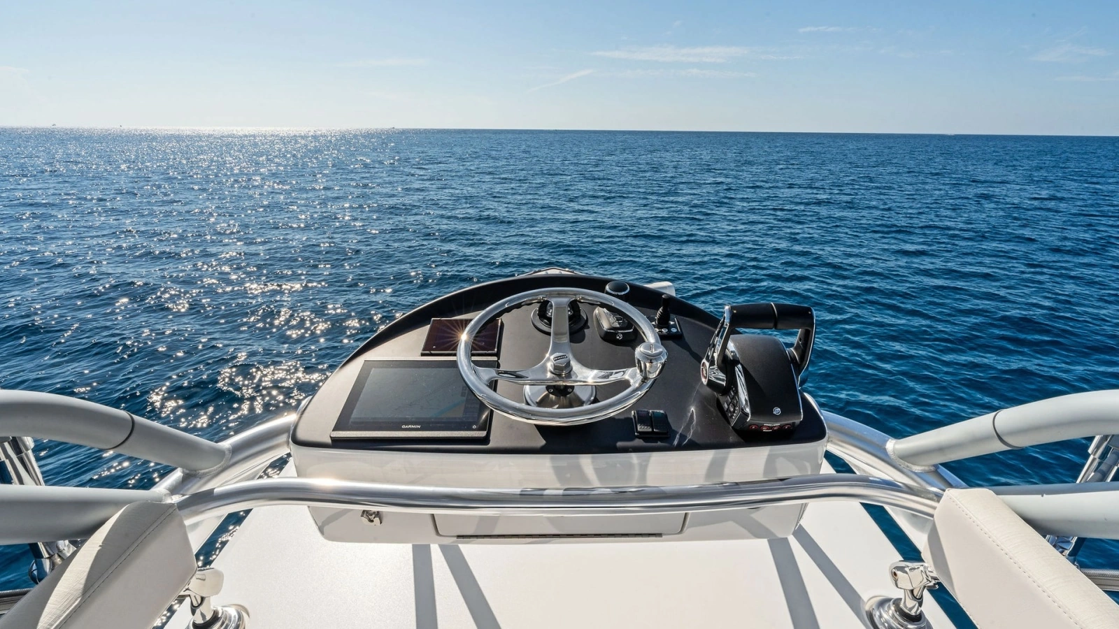 Flybridge Helm Station with Ocean View