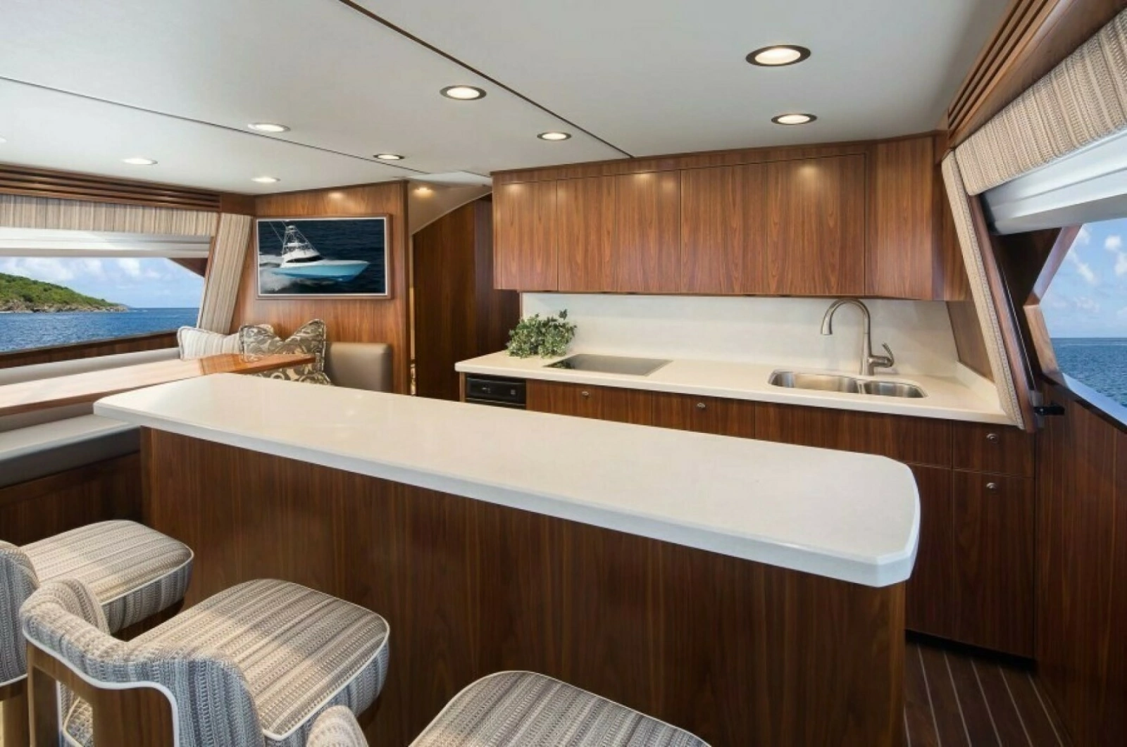 New  68 Viking Yacht Convertible Galley