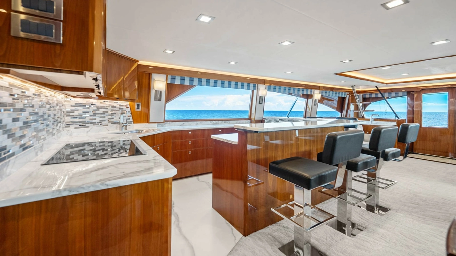 Elegant Galley and Bar Area