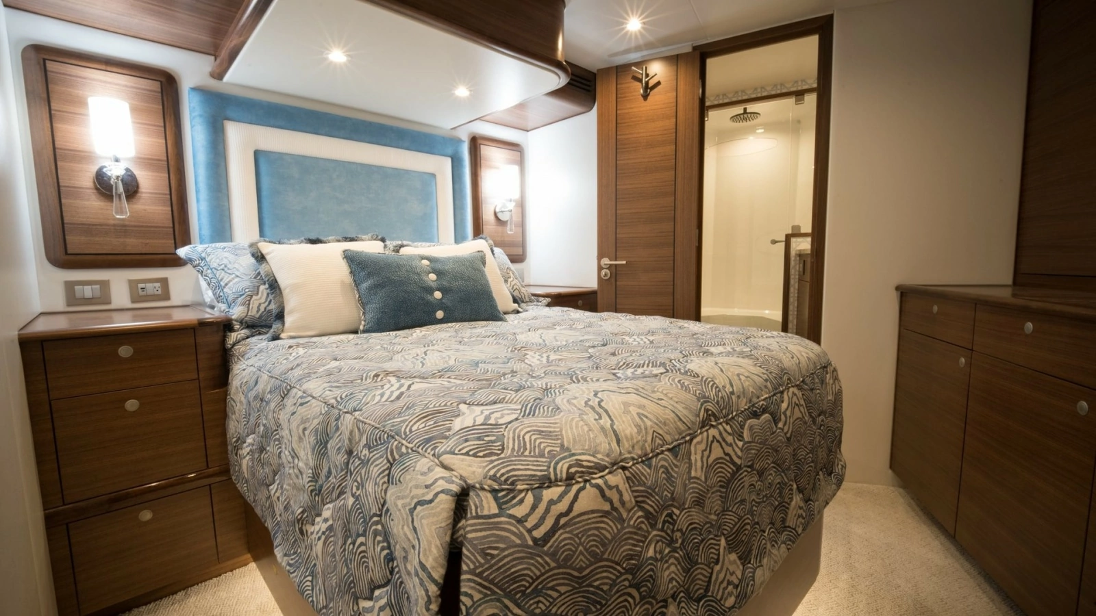 2026 Winter Custom Yachts 75 Open Convertible- MISS CARRIE- Master Stateroom
