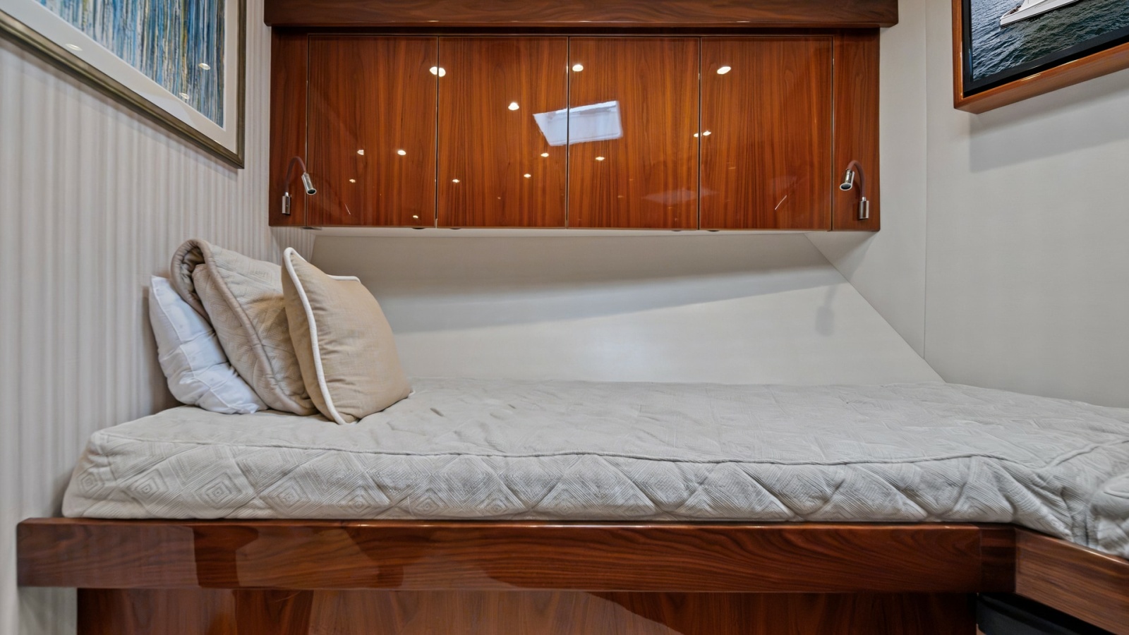 Guest Stateroom with Upper Cabinetry