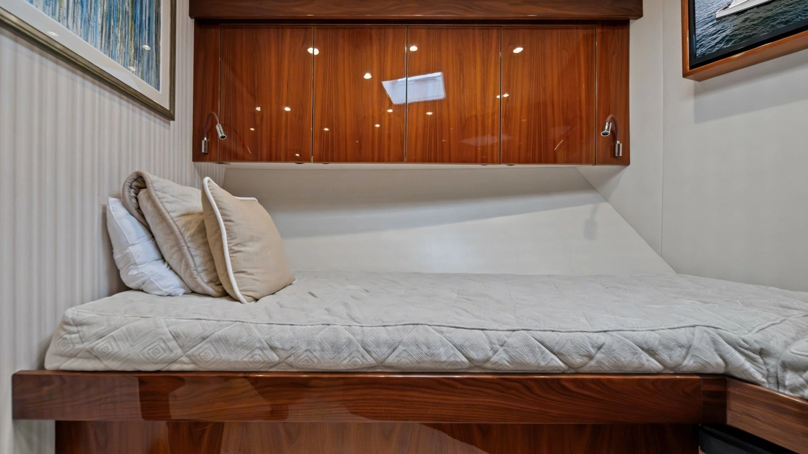Guest Stateroom with Upper Cabinetry
