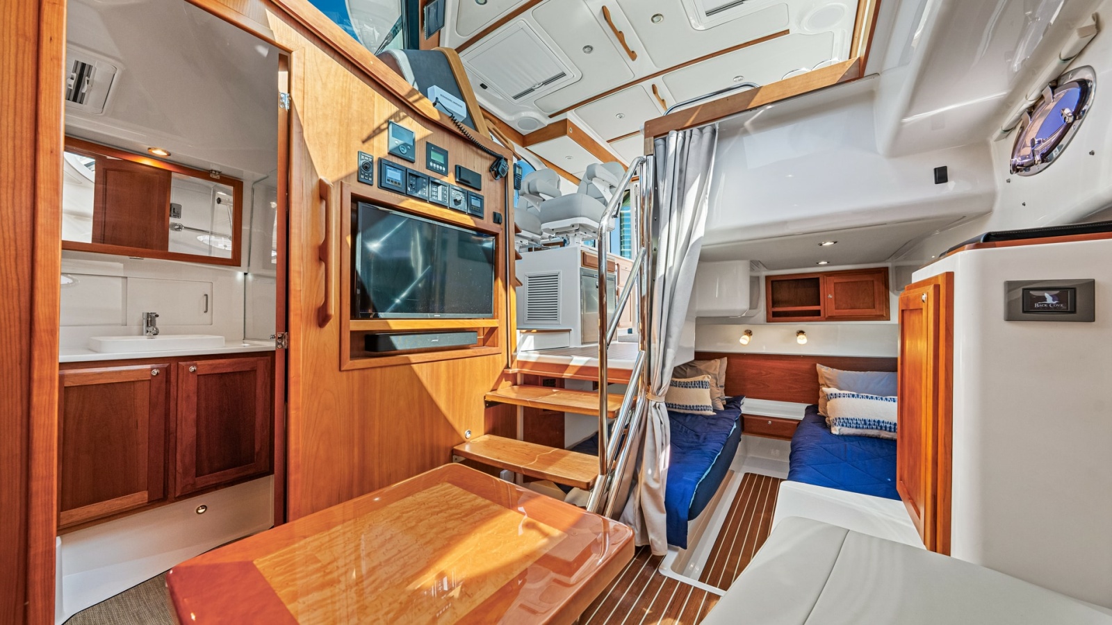Elegant Cabin Interior with Lounge
