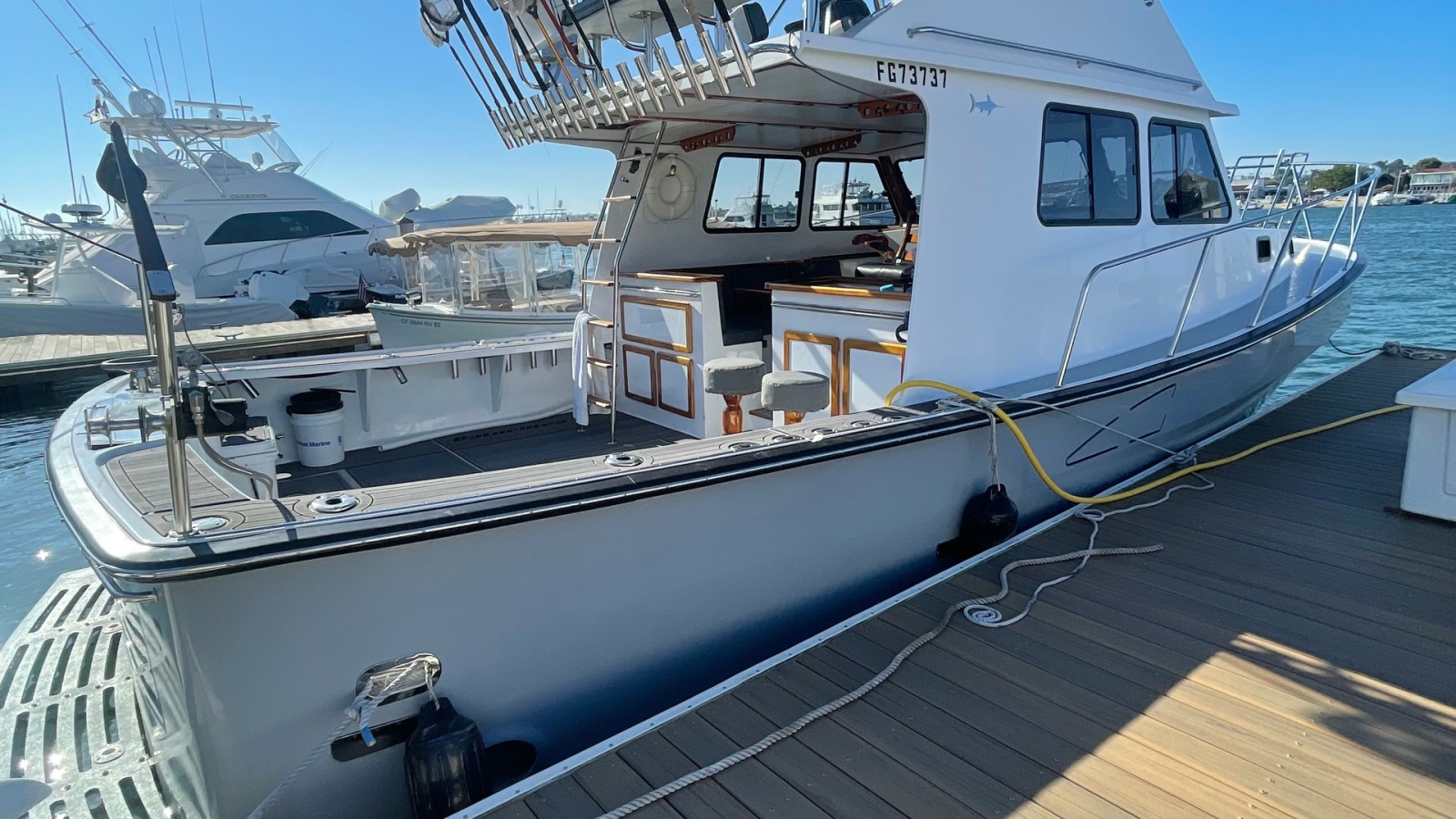 Spacious Aft Deck and Flybridge