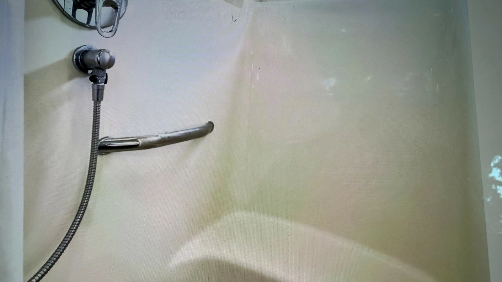Enclosed Shower within shower bench seat