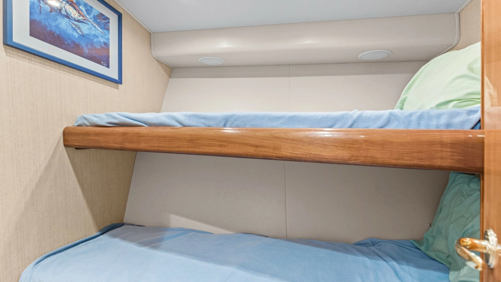 2005 61 Viking Enclosed Bridge Kelkat Forward Stateroom