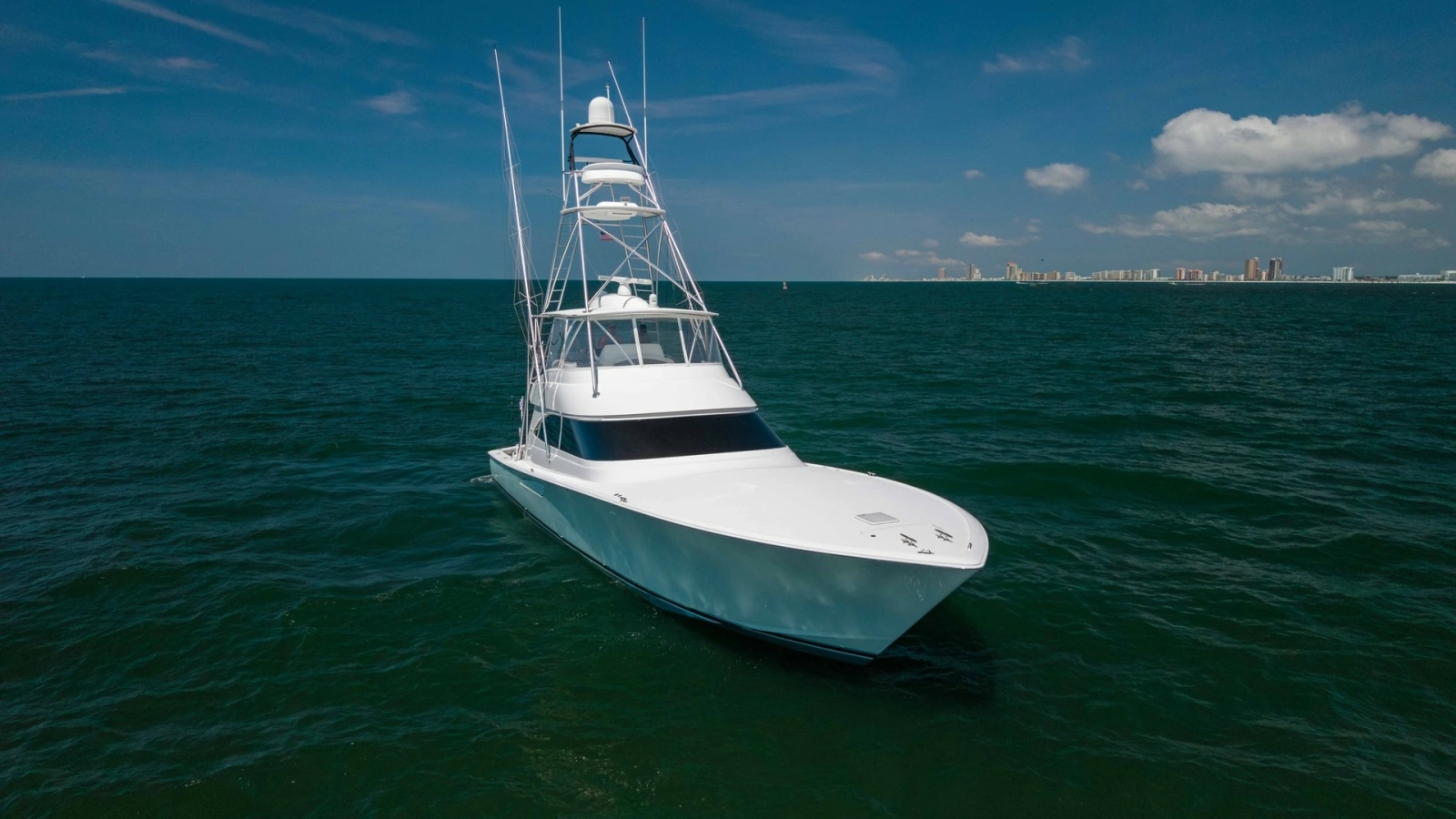 Bow View of Viking 62 Convertible