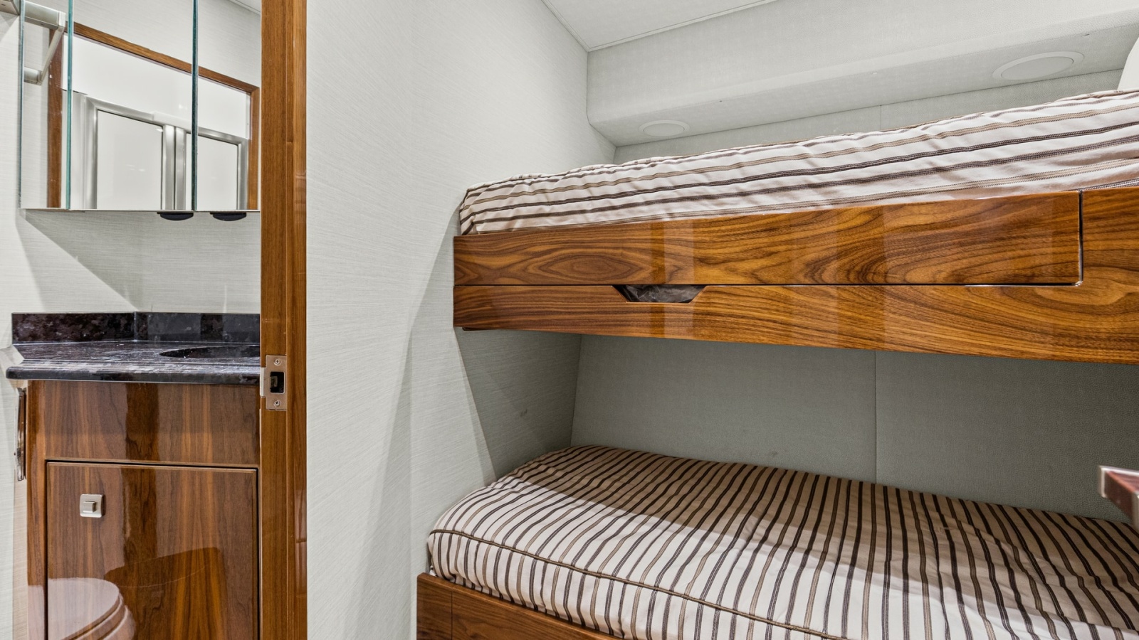 2017 72 Viking Enclosed Bridge Share-E Port Stateroom and Head (2)