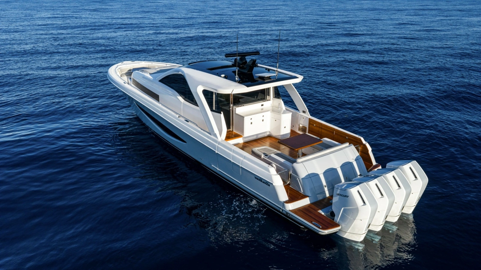 Aft Deck and Quad Engine View - Valhalla 55 Sport Yacht