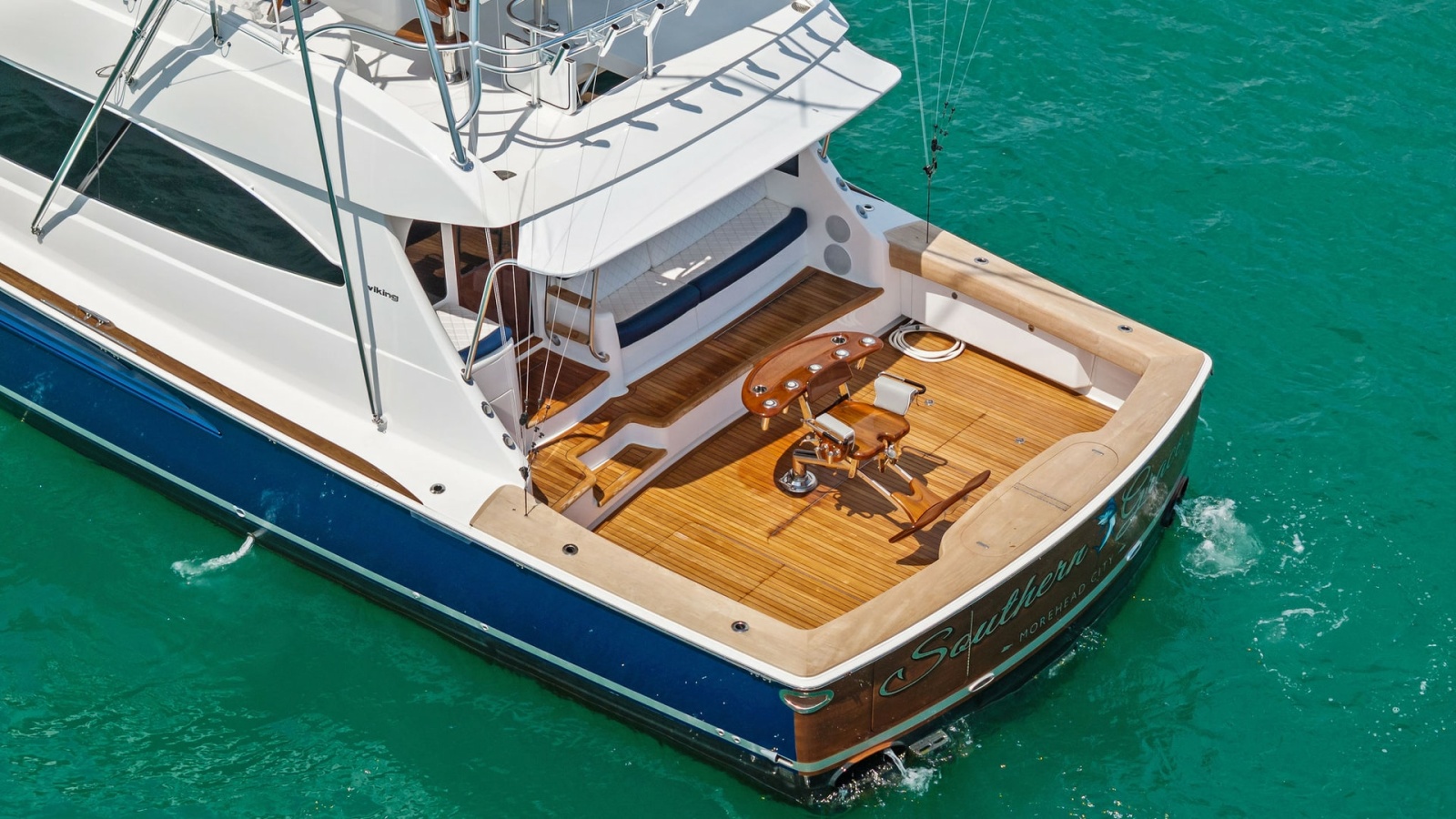 Aft Deck with Fishing Setup