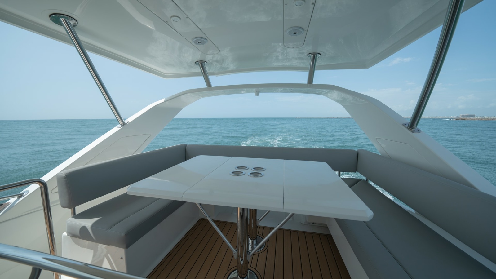 Flybridge Seating Area with Ocean View