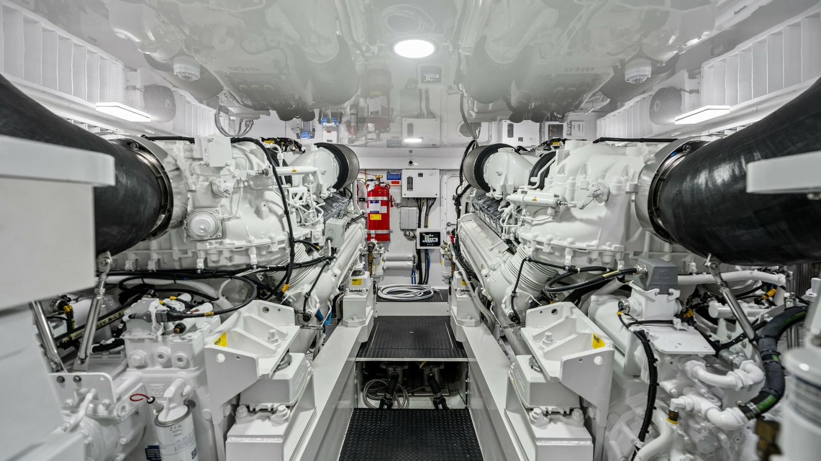 Engine Room with Twin Diesel Engines