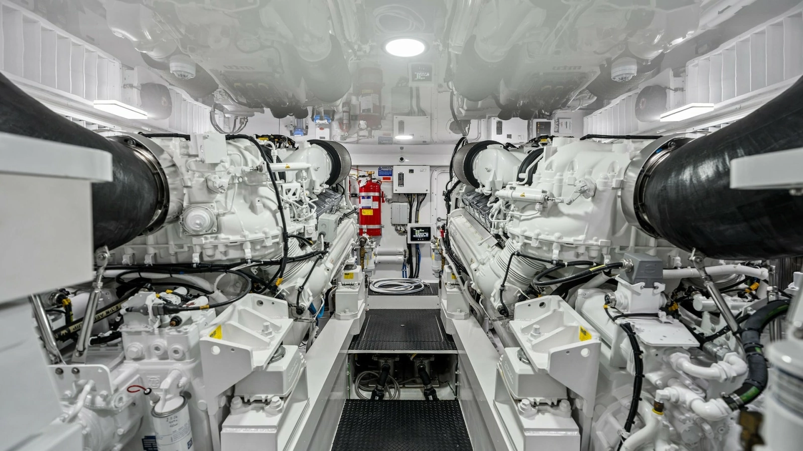 Engine Room with Twin Diesel Engines