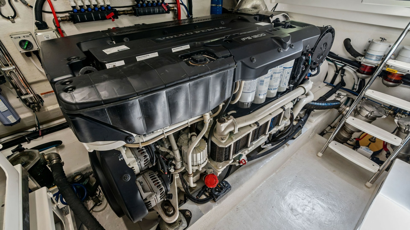 Engine Room with Twin Diesel Engines