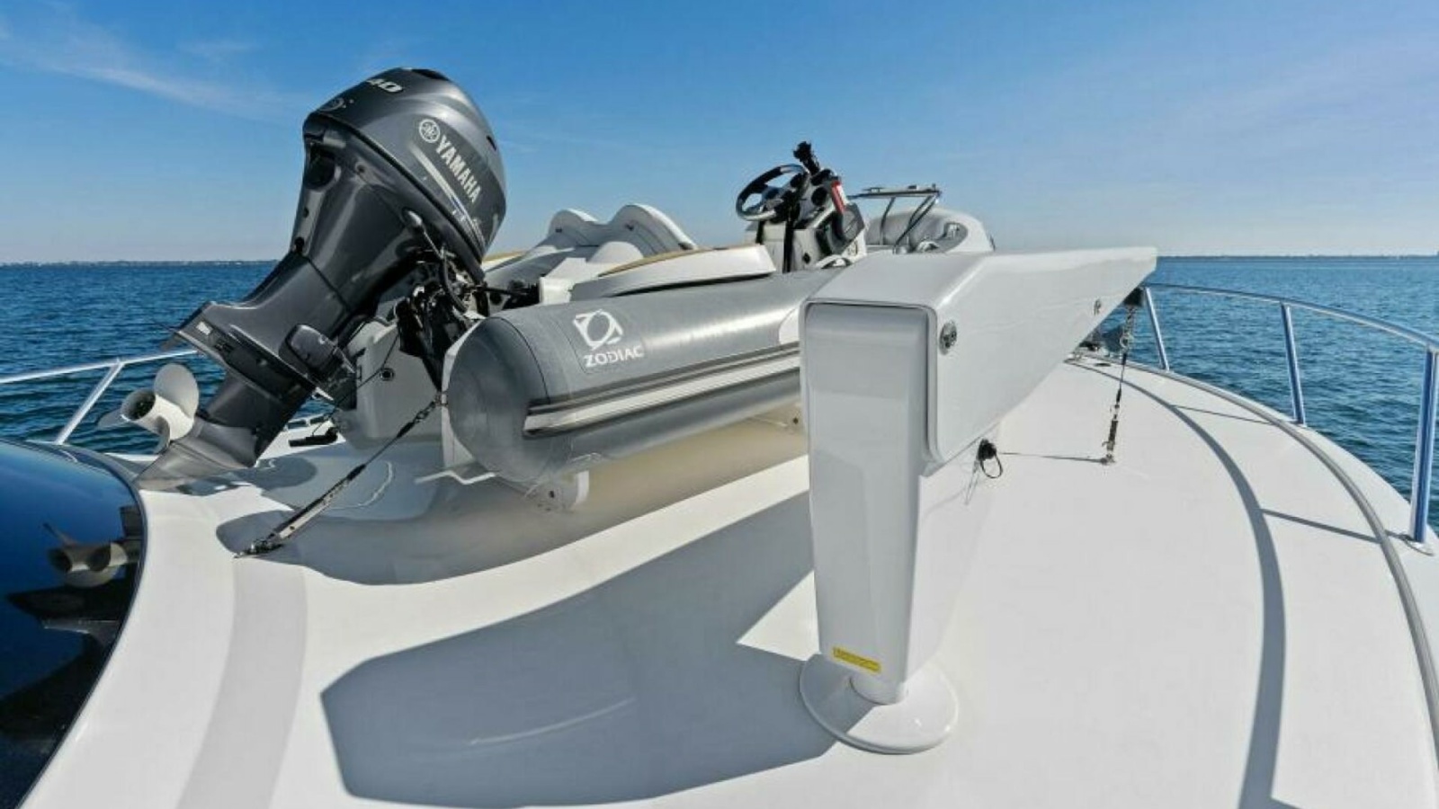 Foredeck with Tender and Davit