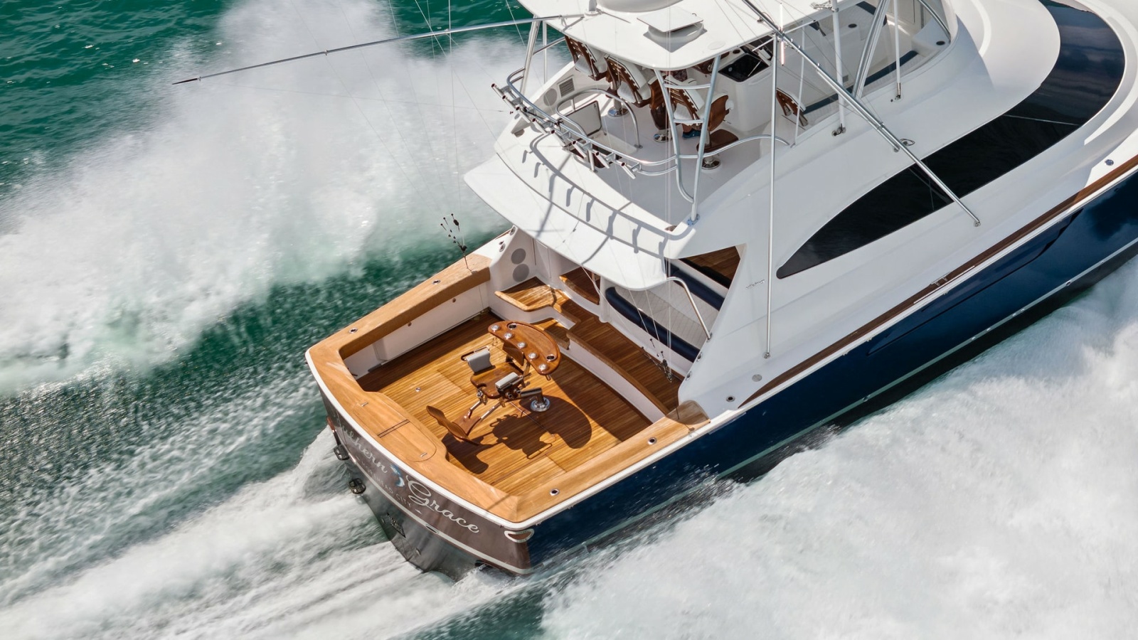 Aerial View of Aft Deck in Motion