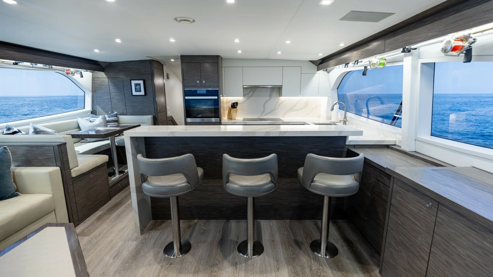 2021 65 Hatteras GT On the DL Salon-Galley (8)
