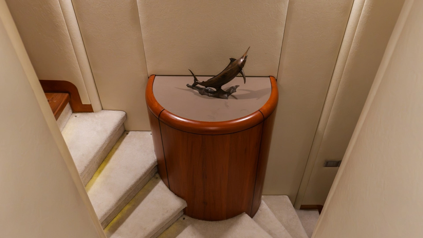 Elegant Stairwell with Decorative Accent