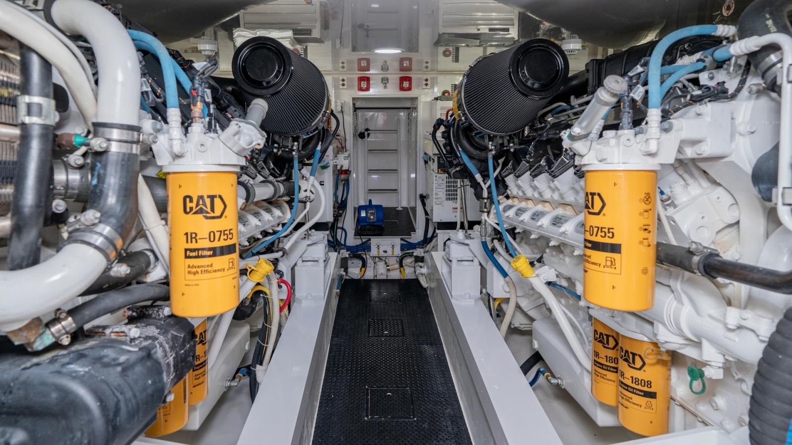 Engine Room with Twin CAT Engines