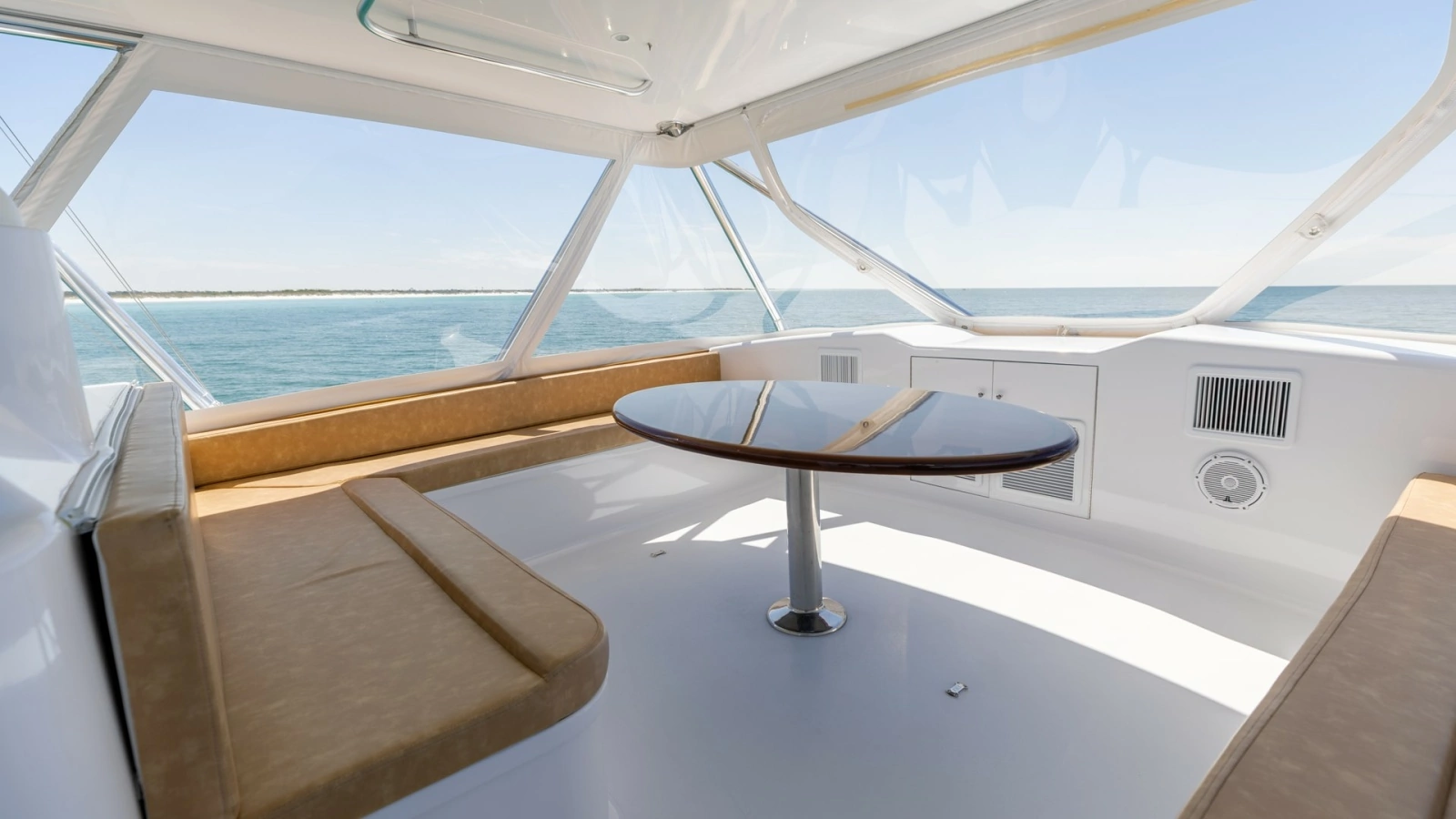 Flybridge Seating Area with Ocean View