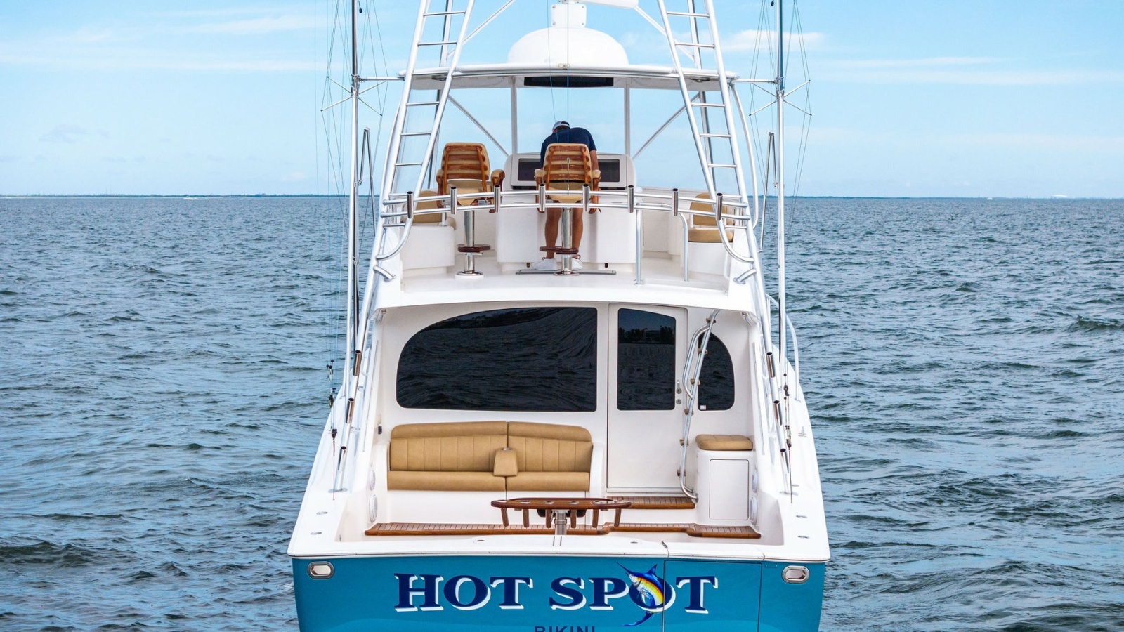Aft View with Flybridge Seating