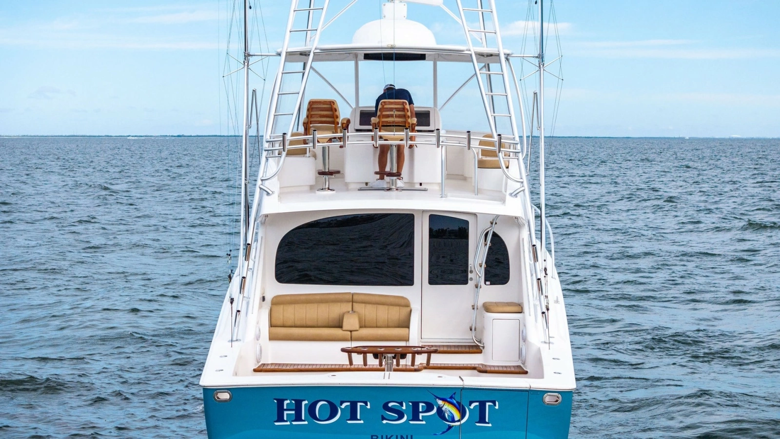Aft View with Flybridge Seating