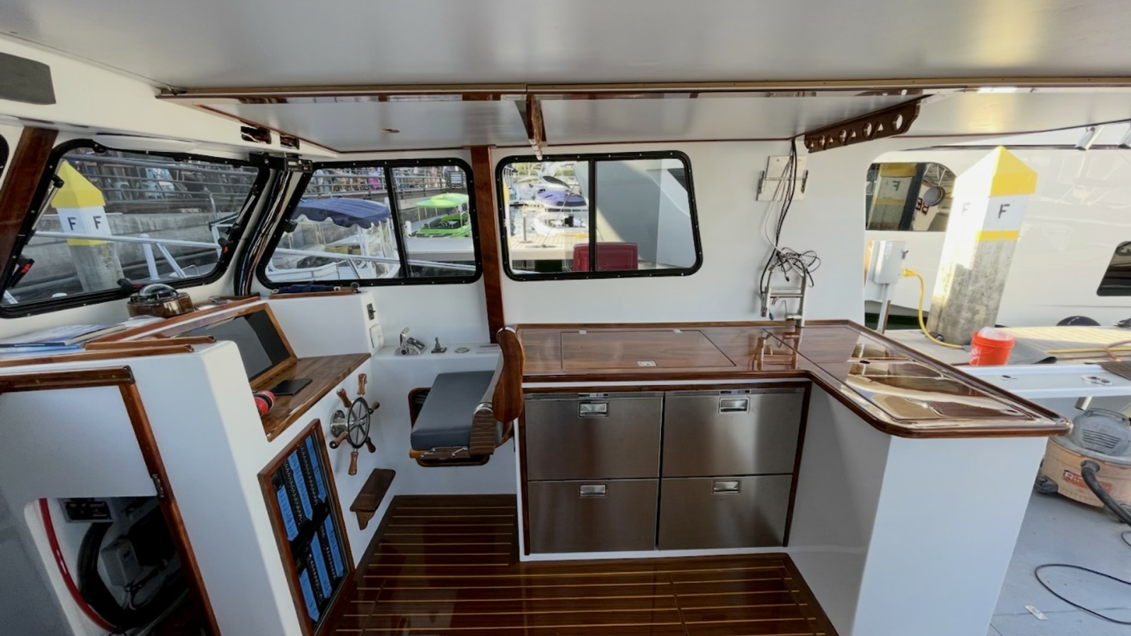 Helm and Galley Area